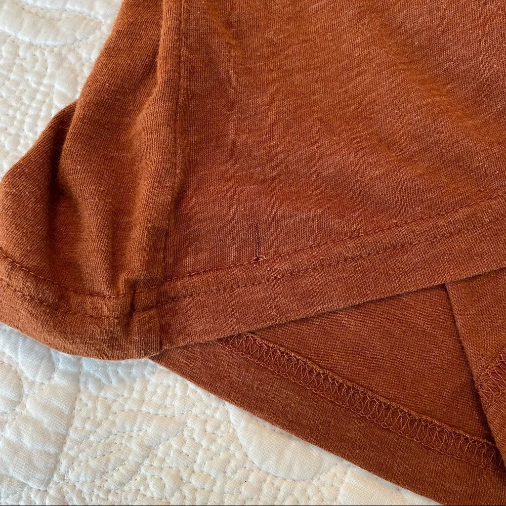 Prana Raglan Sleeve Rust & Brown Long Sleeve Tee_8